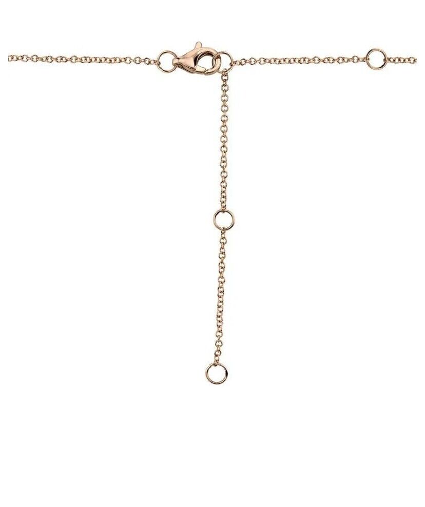 14K Rose Gold 0.10CT Diamond Ribbon Pendant Necklace
