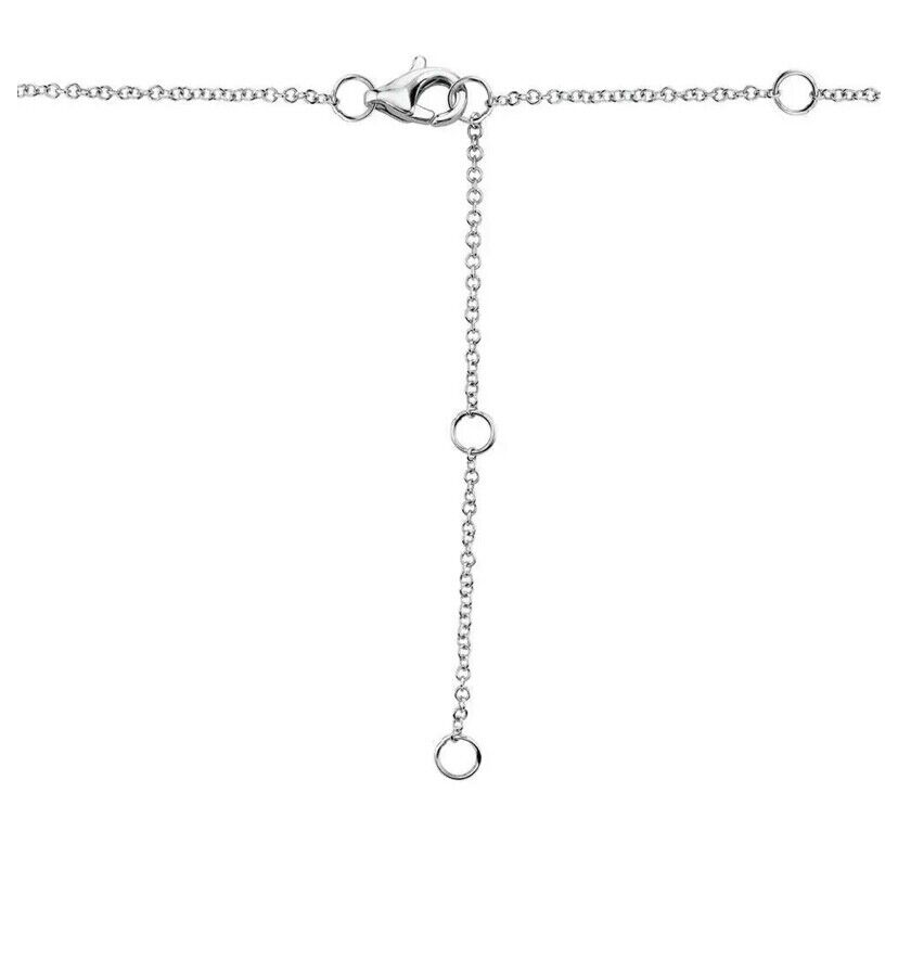 14K White Gold 0.10CT Diamond Infinity Pendant Necklace