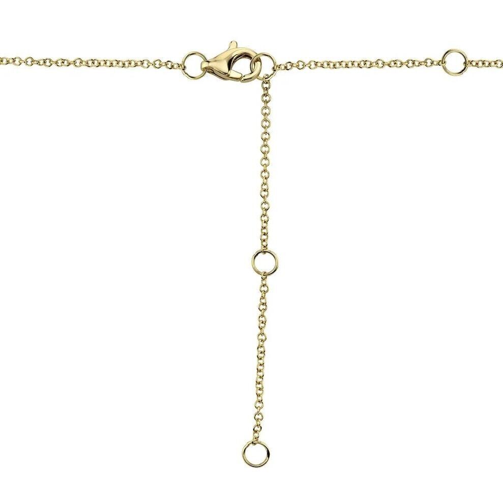 14K Yellow Gold Red Enamel Diamond Butterfly Pendant Necklace