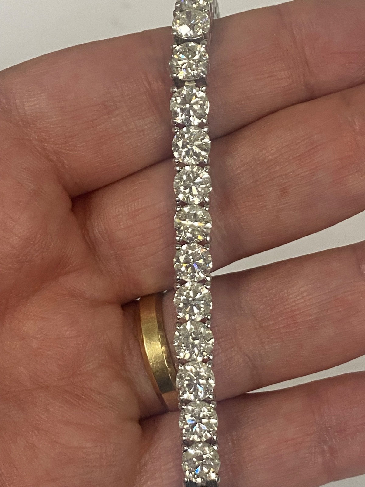 28.64CT Diamond Tennis Bracelet 14K White Gold Certified Natural 1CT Stones7