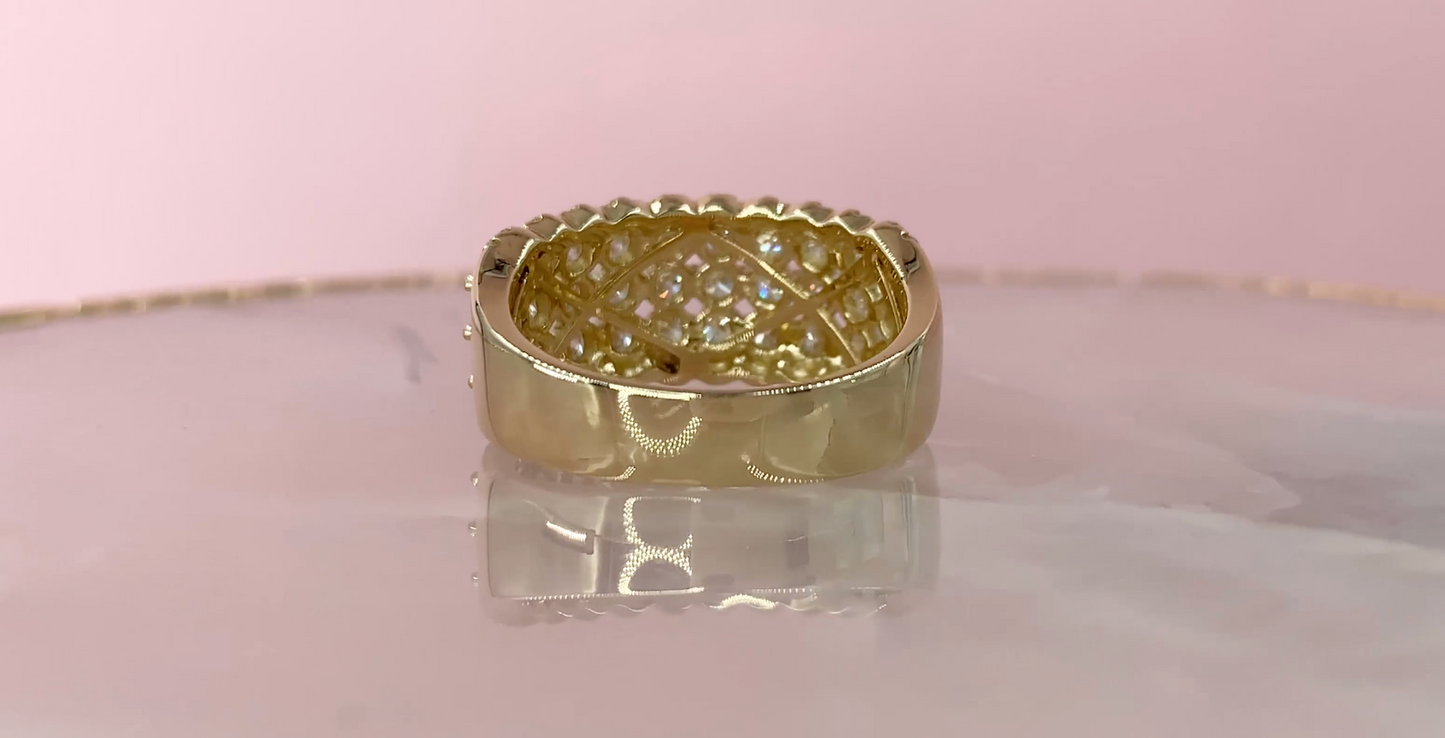 14K Rose Gold Diamond Ring Cocktail Band Anniversary Natural 1.84 CT Round Cut6