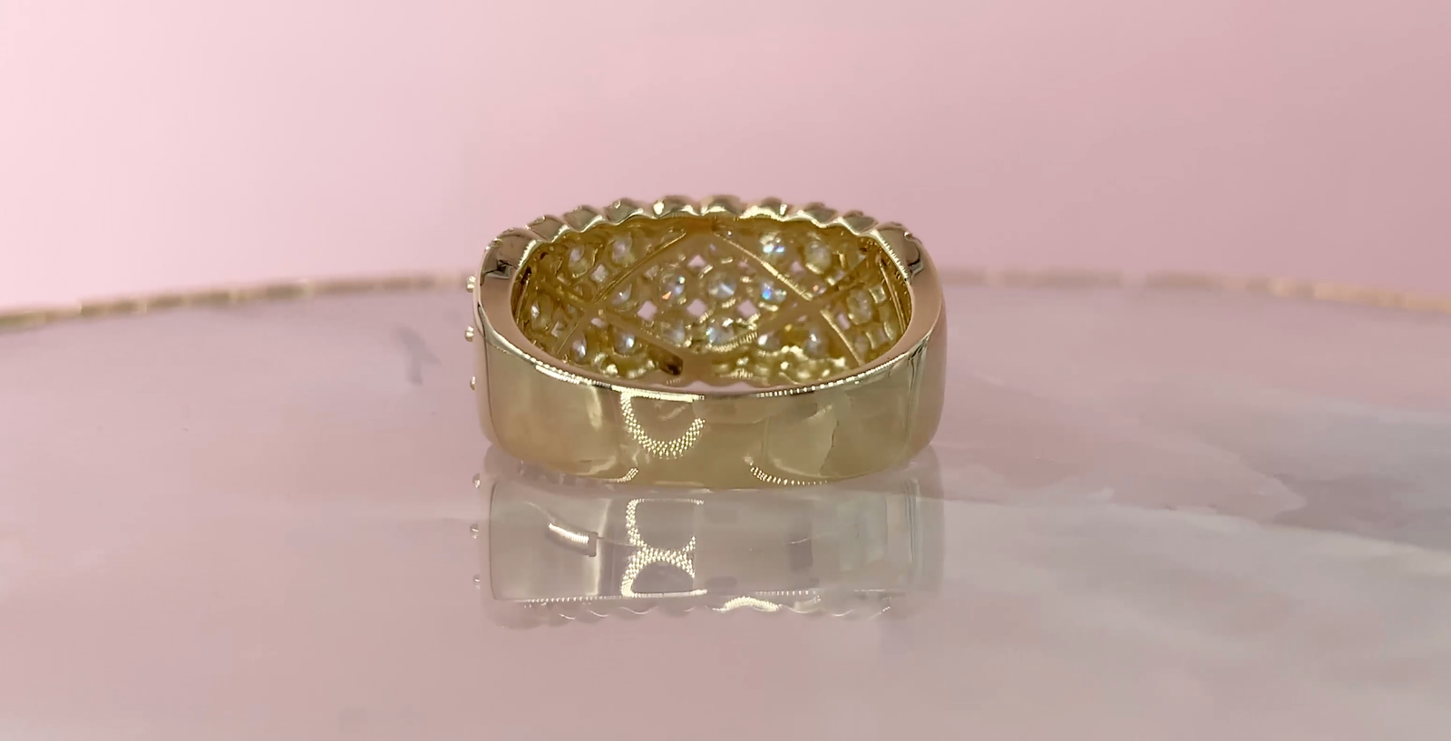 14K Rose Gold Diamond Ring Cocktail Band Anniversary Natural 1.84 CT Round Cut6