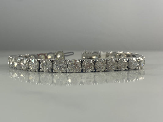28.64CT Diamond Tennis Bracelet 14K White Gold Certified Natural 1CT Stones0
