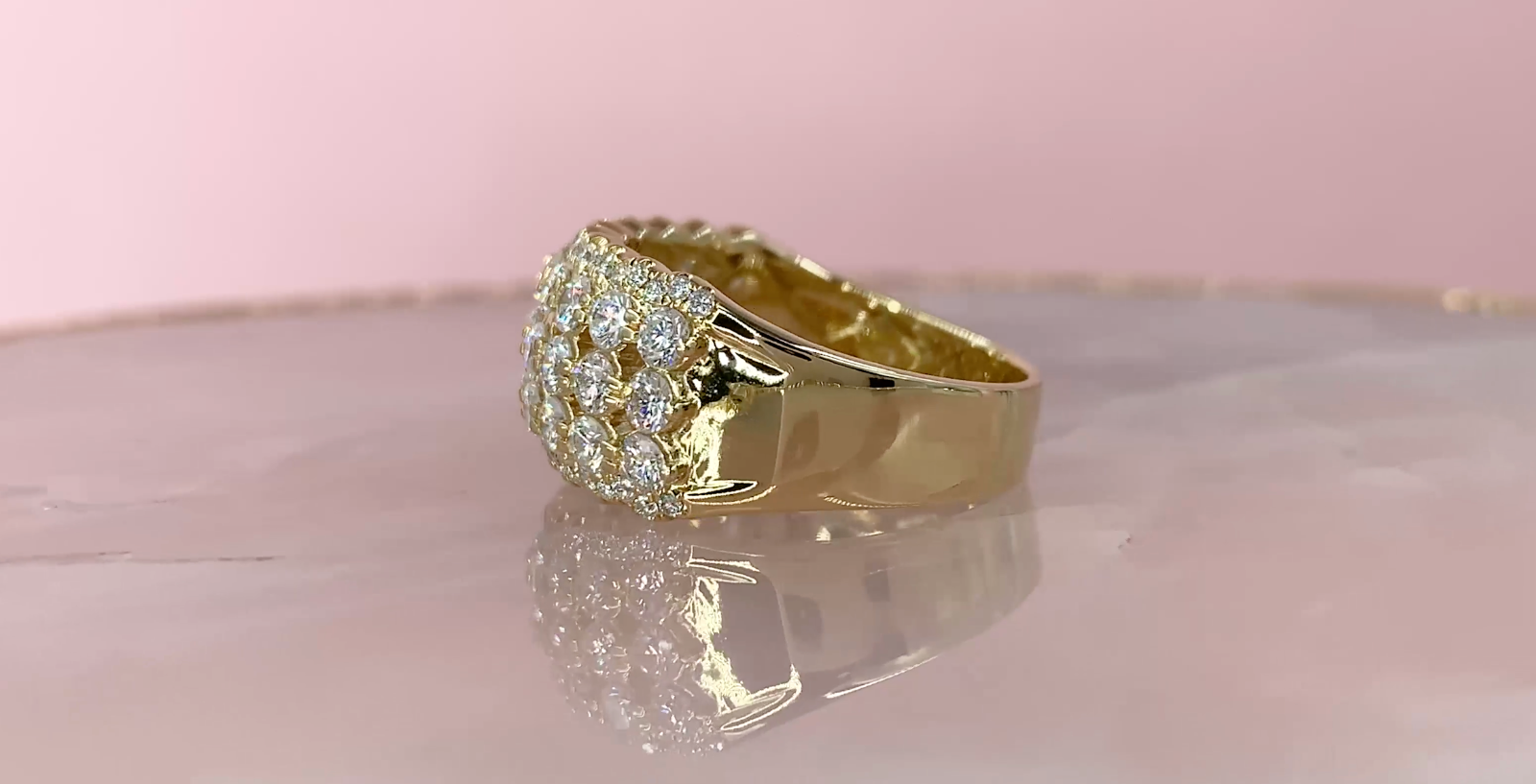 14K Rose Gold Diamond Ring Cocktail Band Anniversary Natural 1.84 CT Round Cut5