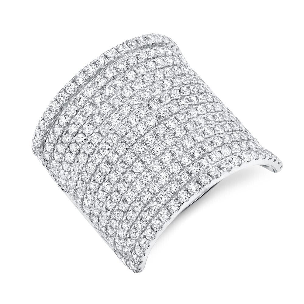 Wide Diamond Pave Ring 14K Yellow Gold Long Cocktail Dome 2.85CT Natural6