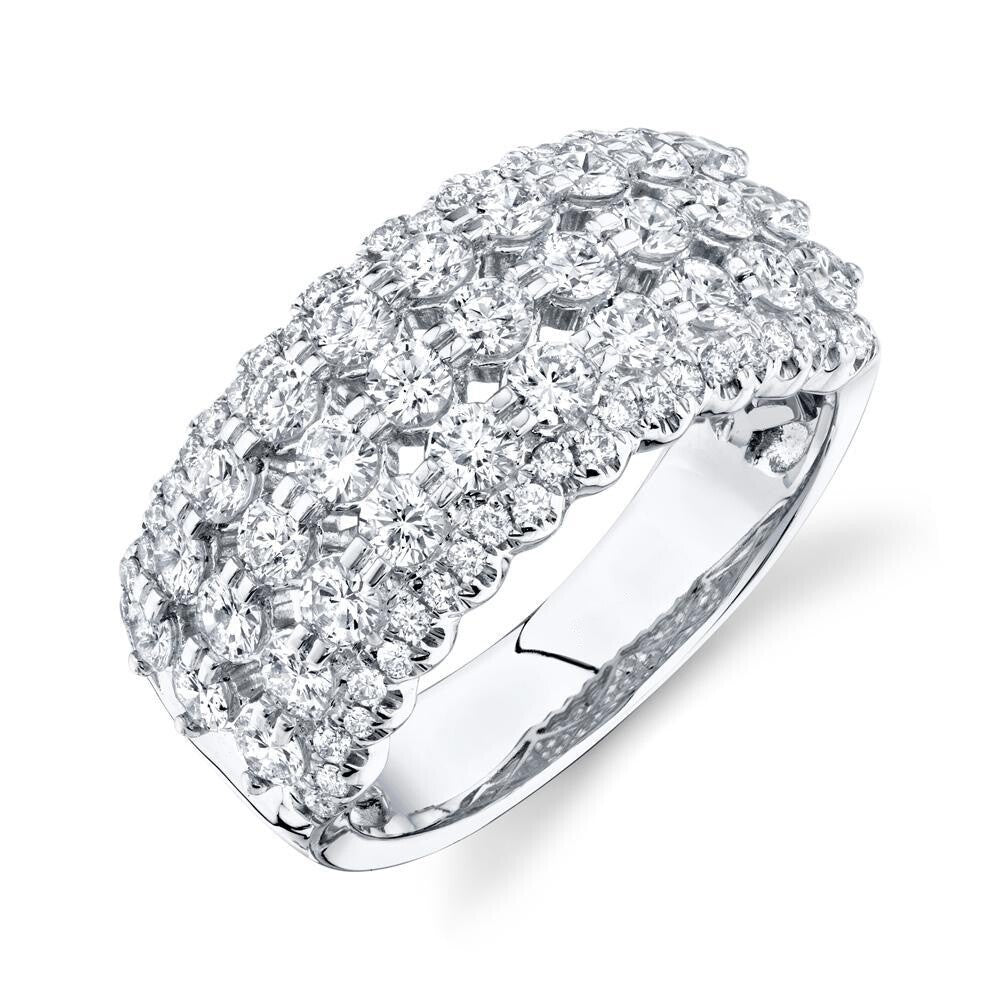 14K Rose Gold Diamond Ring Cocktail Band Anniversary Natural 1.84 CT Round Cut1