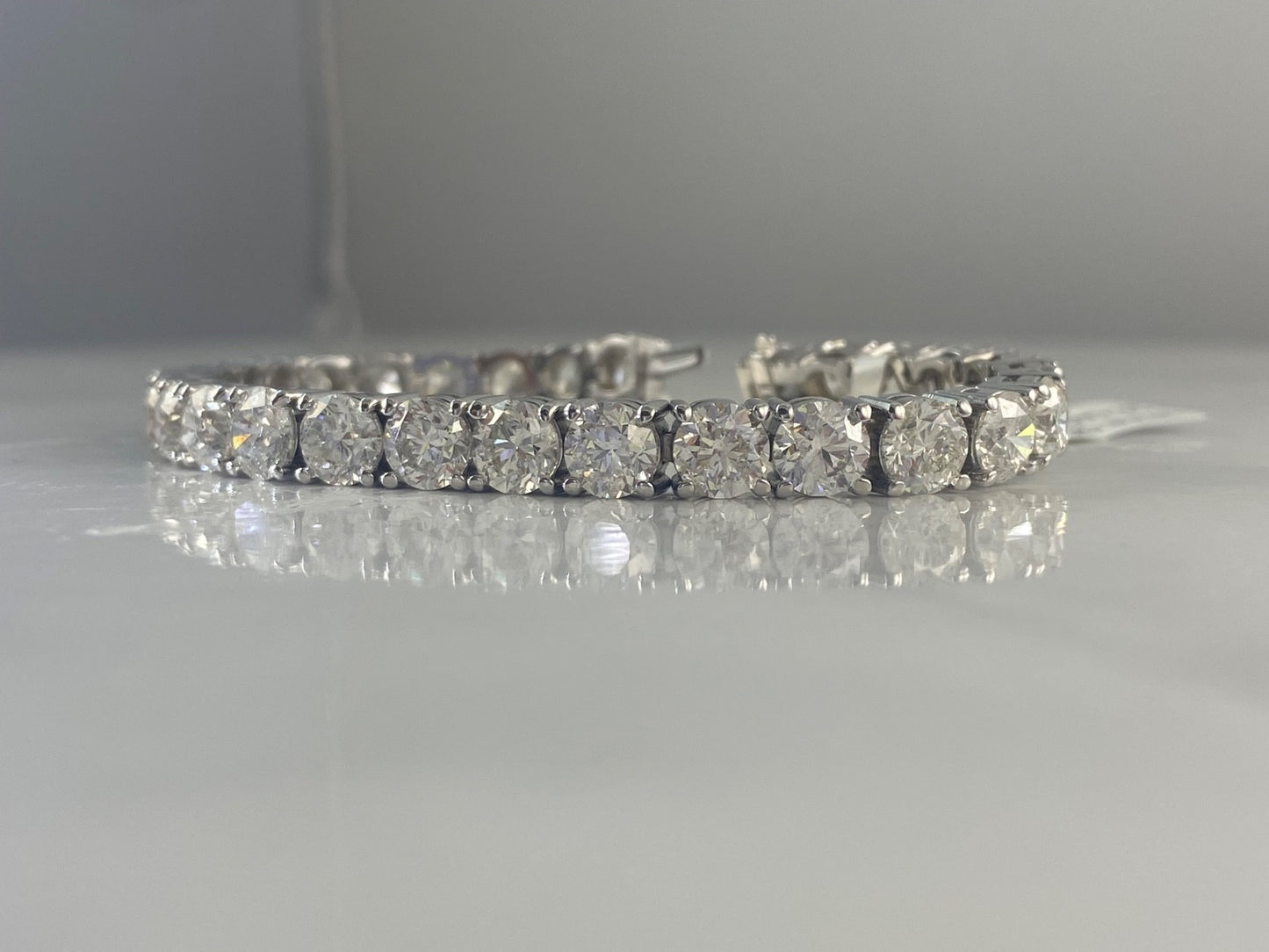 28.64CT Diamond Tennis Bracelet 14K White Gold Certified Natural 1CT Stones5