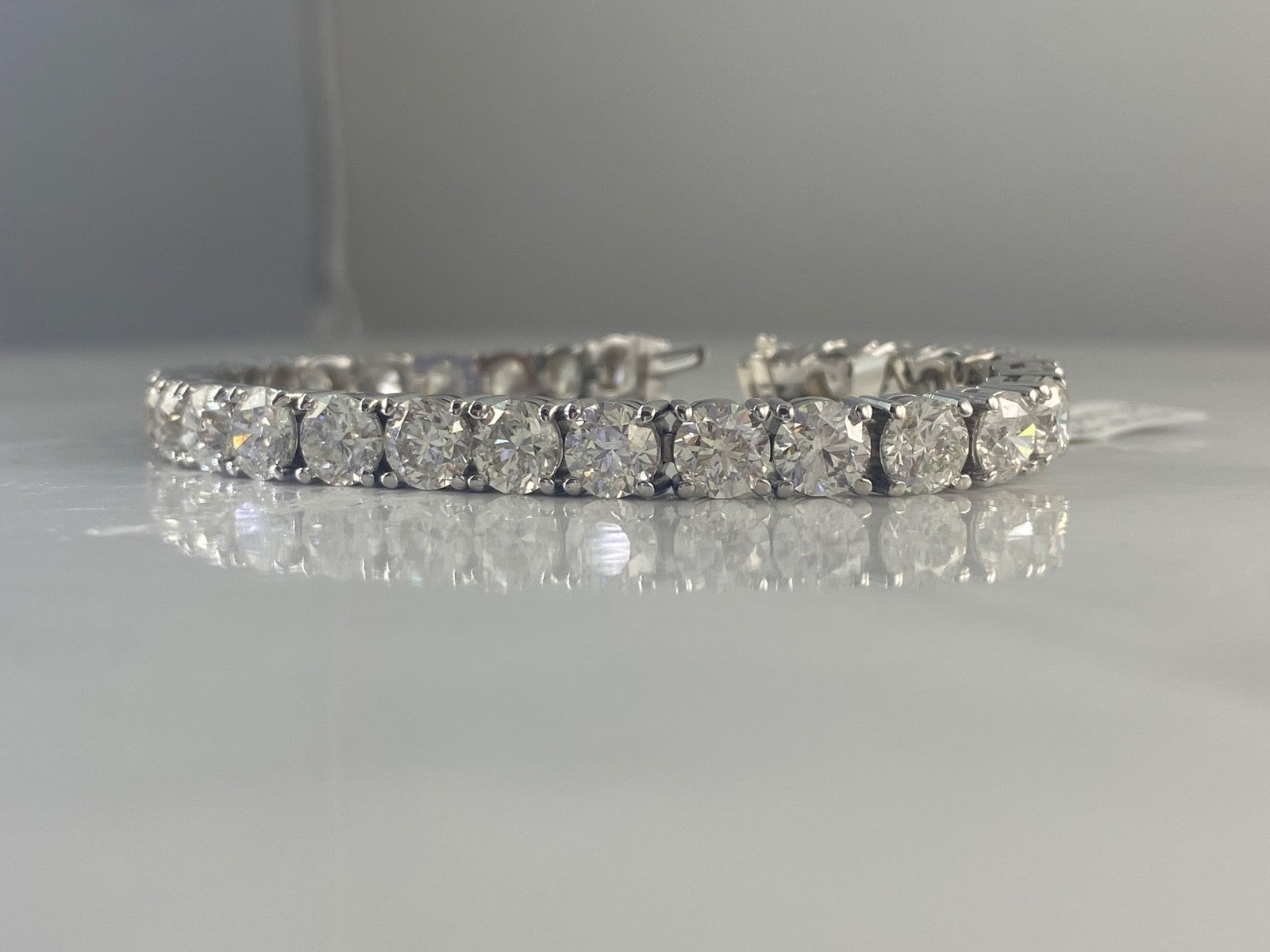28.64CT Diamond Tennis Bracelet 14K White Gold Certified Natural 1CT Stones5