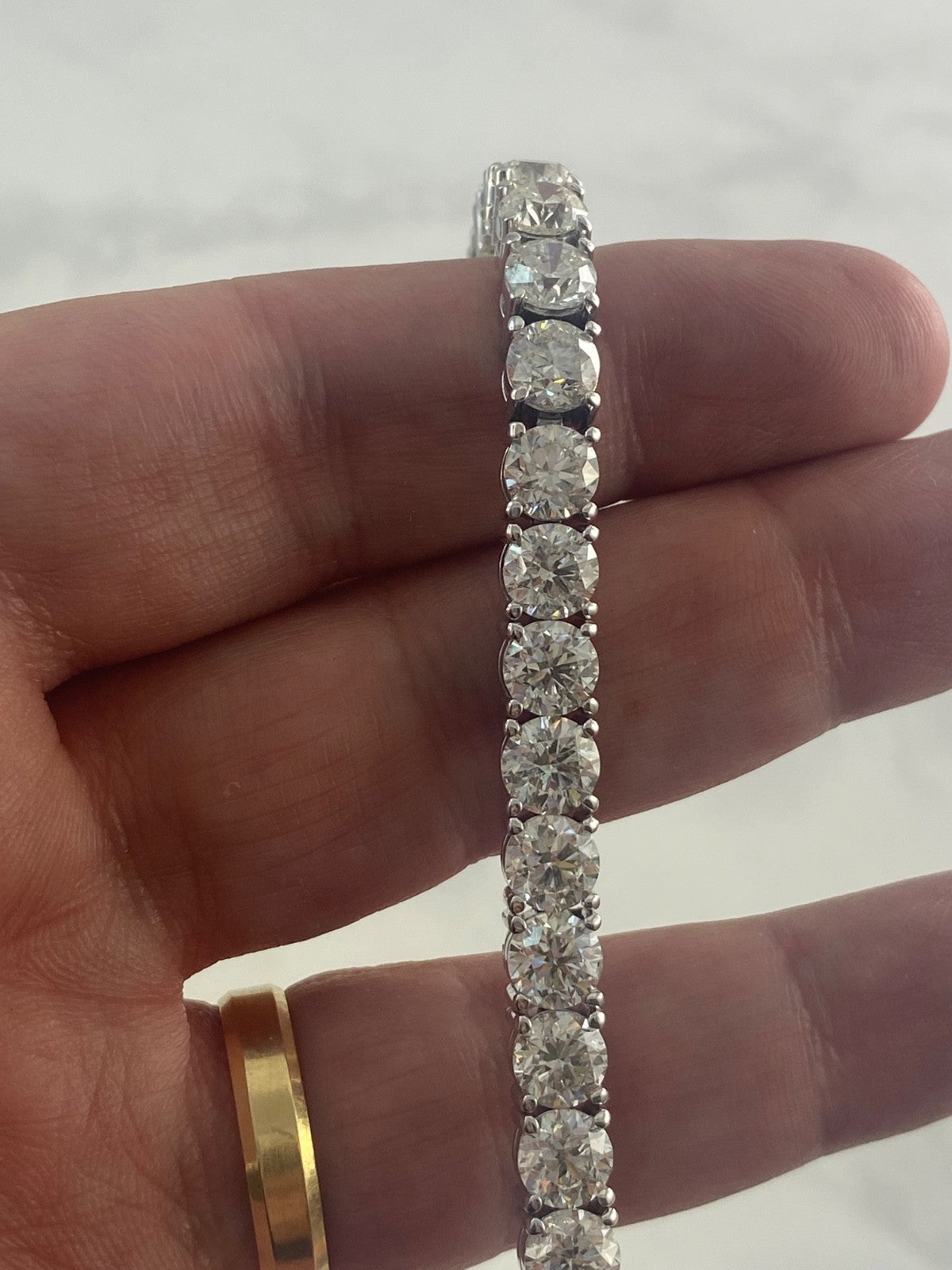 28.64CT Diamond Tennis Bracelet 14K White Gold Certified Natural 1CT Stones1