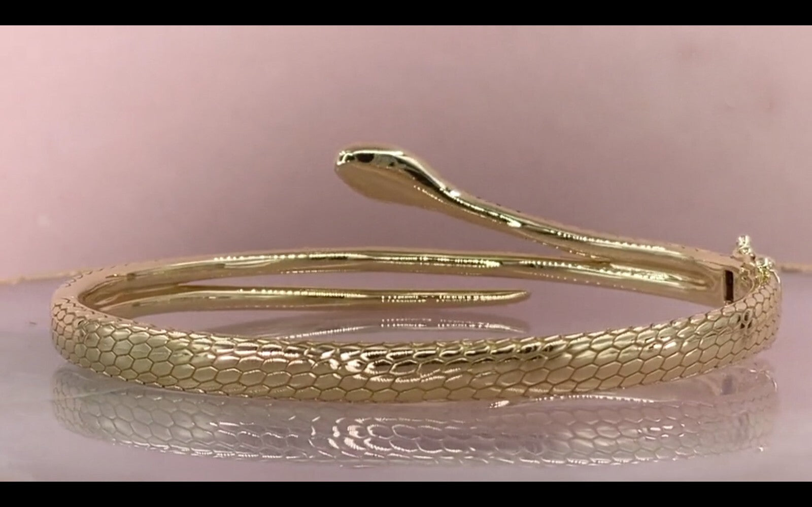 14K Yellow Gold Diamond Snake Bangle Bracelet 0.31 CTW Natural3