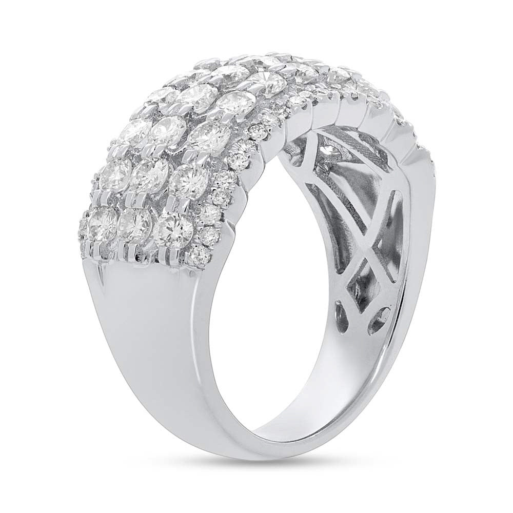14K Rose Gold Diamond Ring Cocktail Band Anniversary Natural 1.84 CT Round Cut3