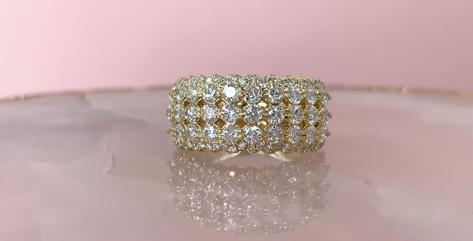 14K Rose Gold Diamond Ring Cocktail Band Anniversary Natural 1.84 CT Round Cut4