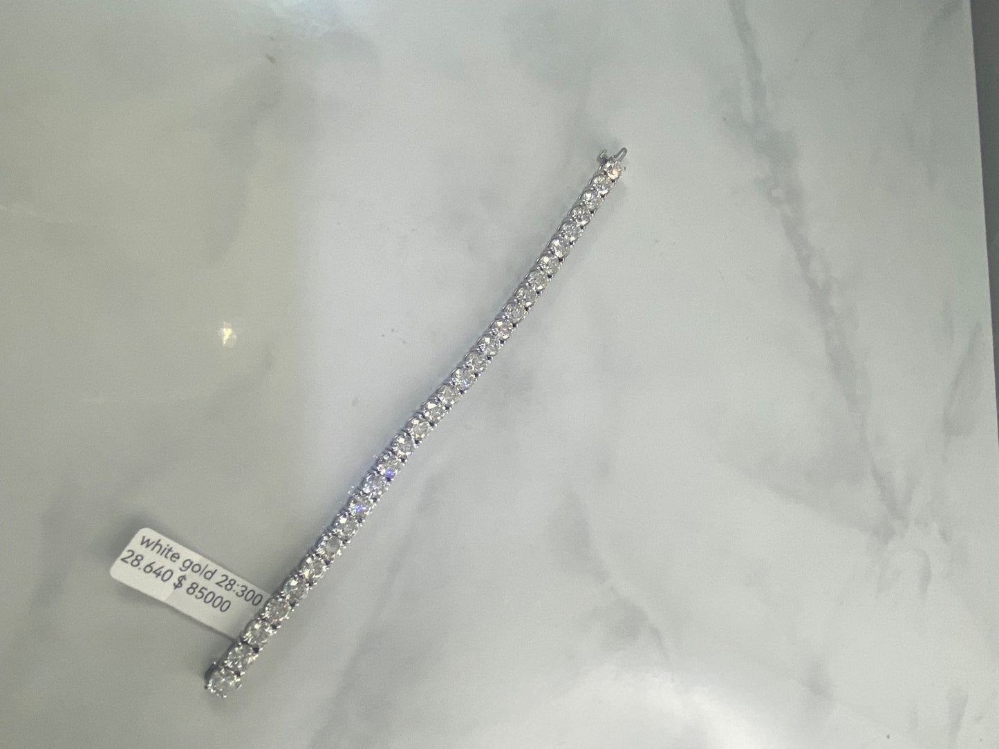 28.64CT Diamond Tennis Bracelet 14K White Gold Certified Natural 1CT Stones6