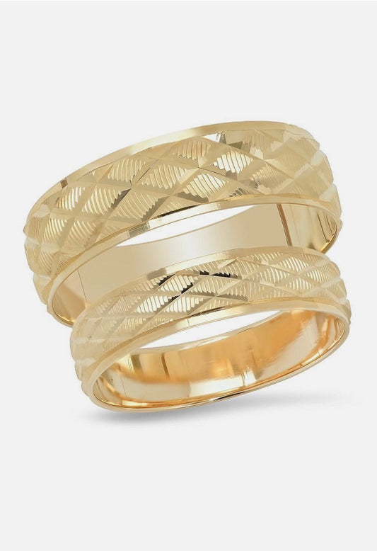 14k Yellow Gold Men’s Wedding Band Size 12