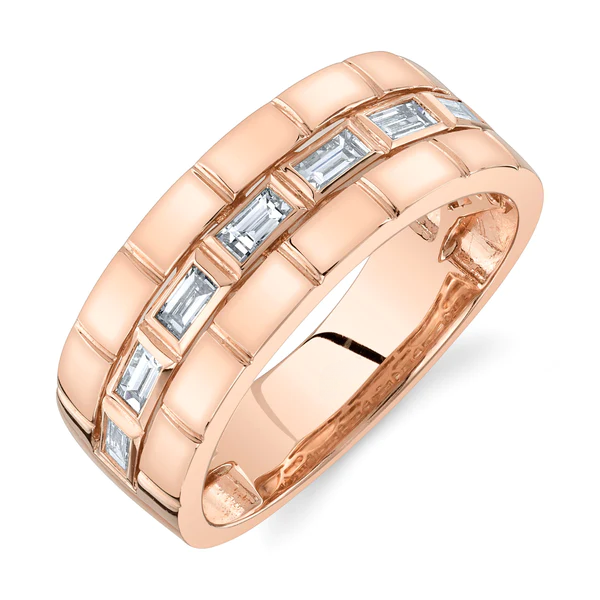 Men's 14K Gold Diamond Wedding Band Ring