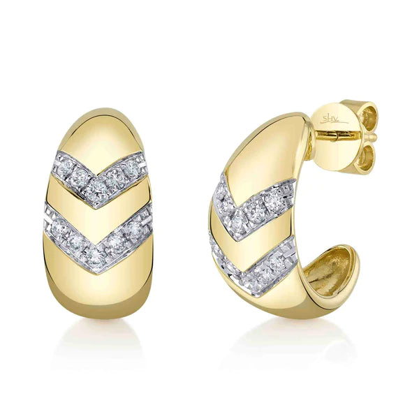 14K Gold Diamond Earrings
