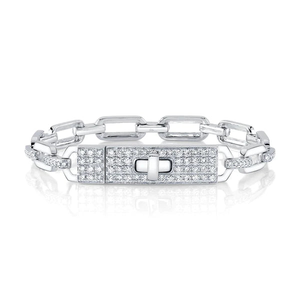 14K Gold Diamond Link Bracelet