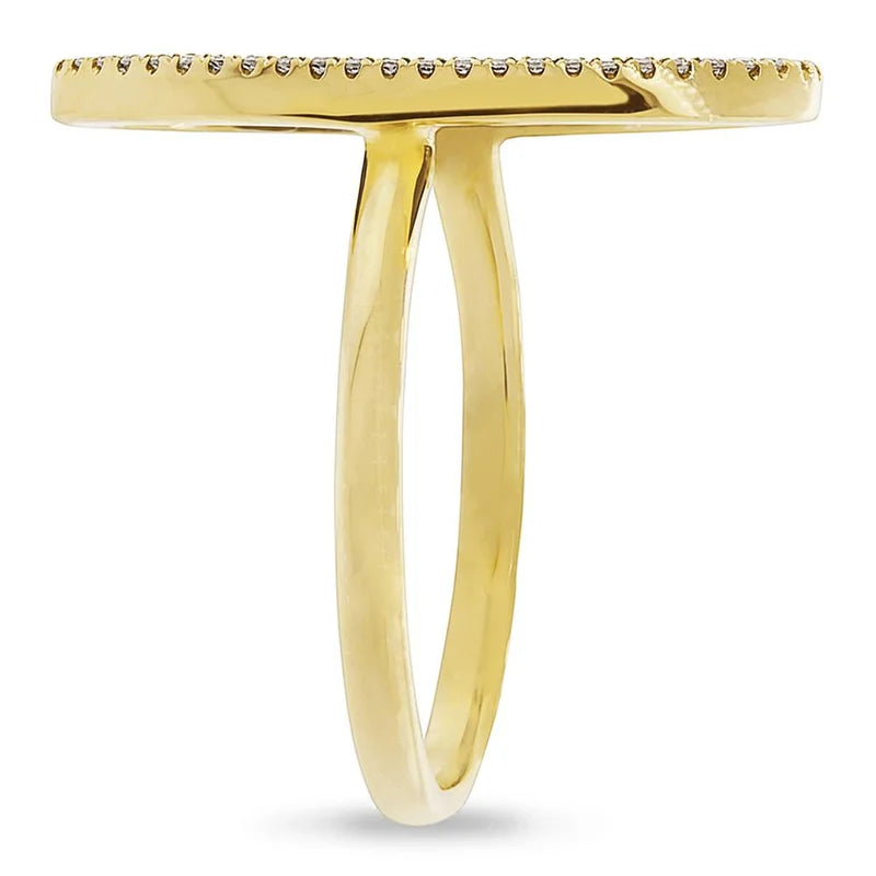 Lapis And Diamond 14K Gold Ring