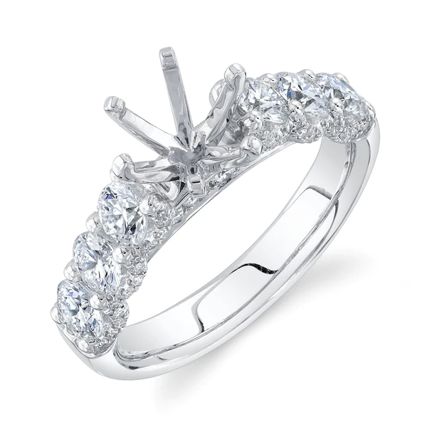 14K Gold Diamond Semi Mount Ring