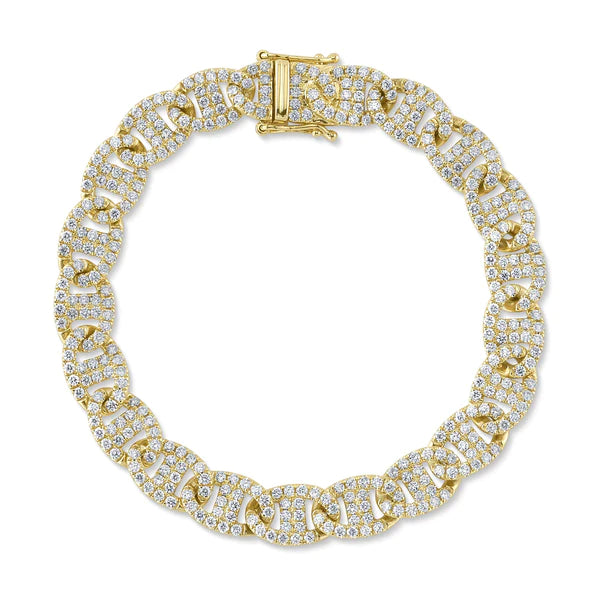 14K Gold 4.00 CT Diamond Link Bracelet