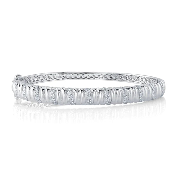 14K Gold Diamond San Marco Bangle