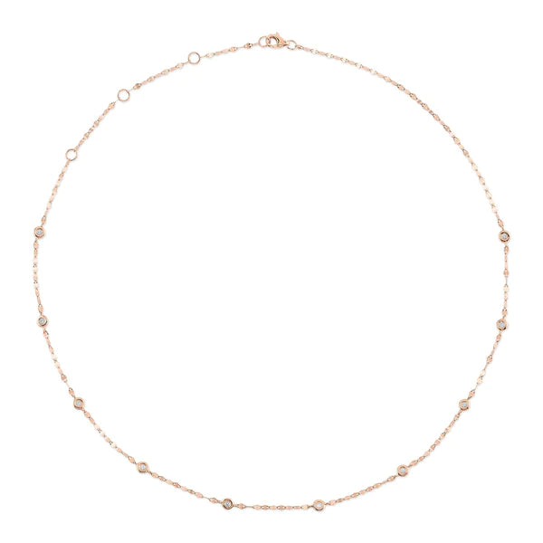 14K Gold Diamonds By The Yard Necklace