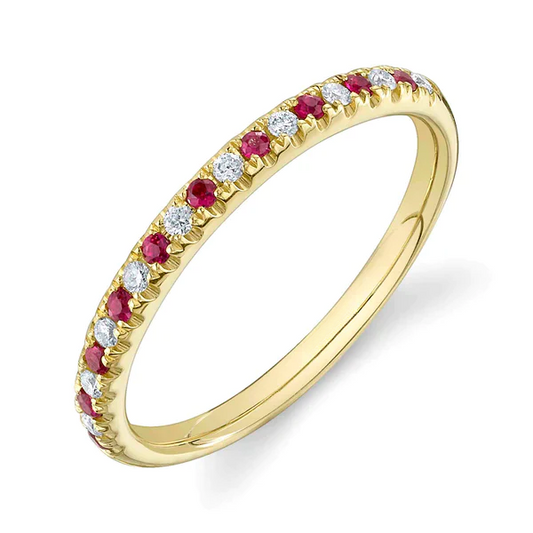 14K Gold Diamond Ruby Ring