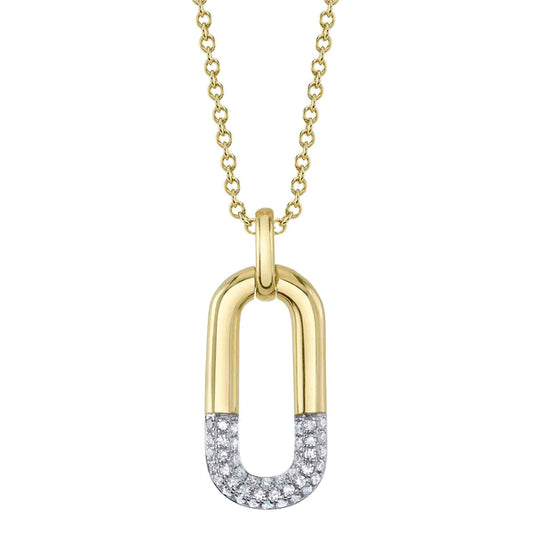 14K Gold Diamond Pendant Necklace