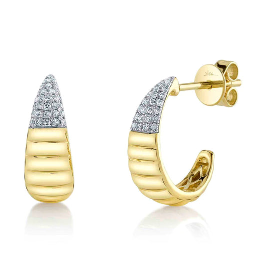14K Gold Diamond Earrings