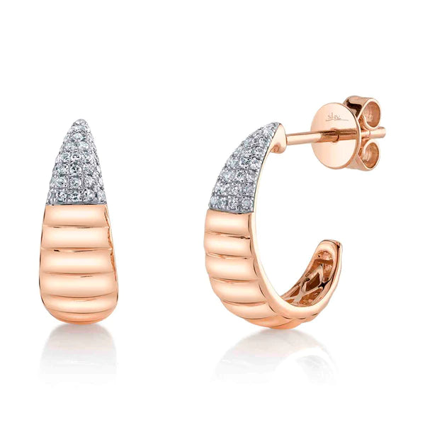 14K Gold Diamond Earrings