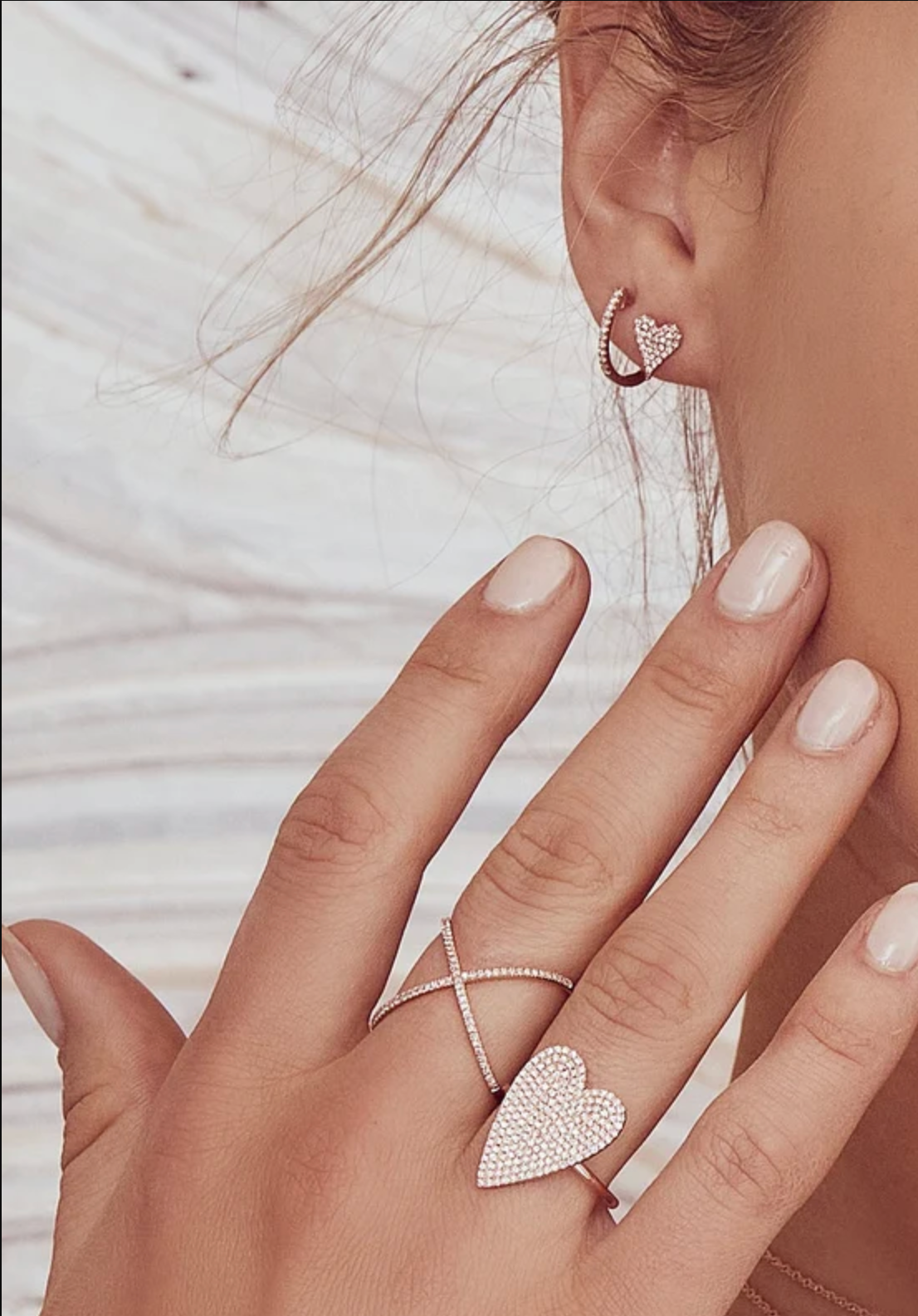 14K Yellow Gold Diamond Heart Ring