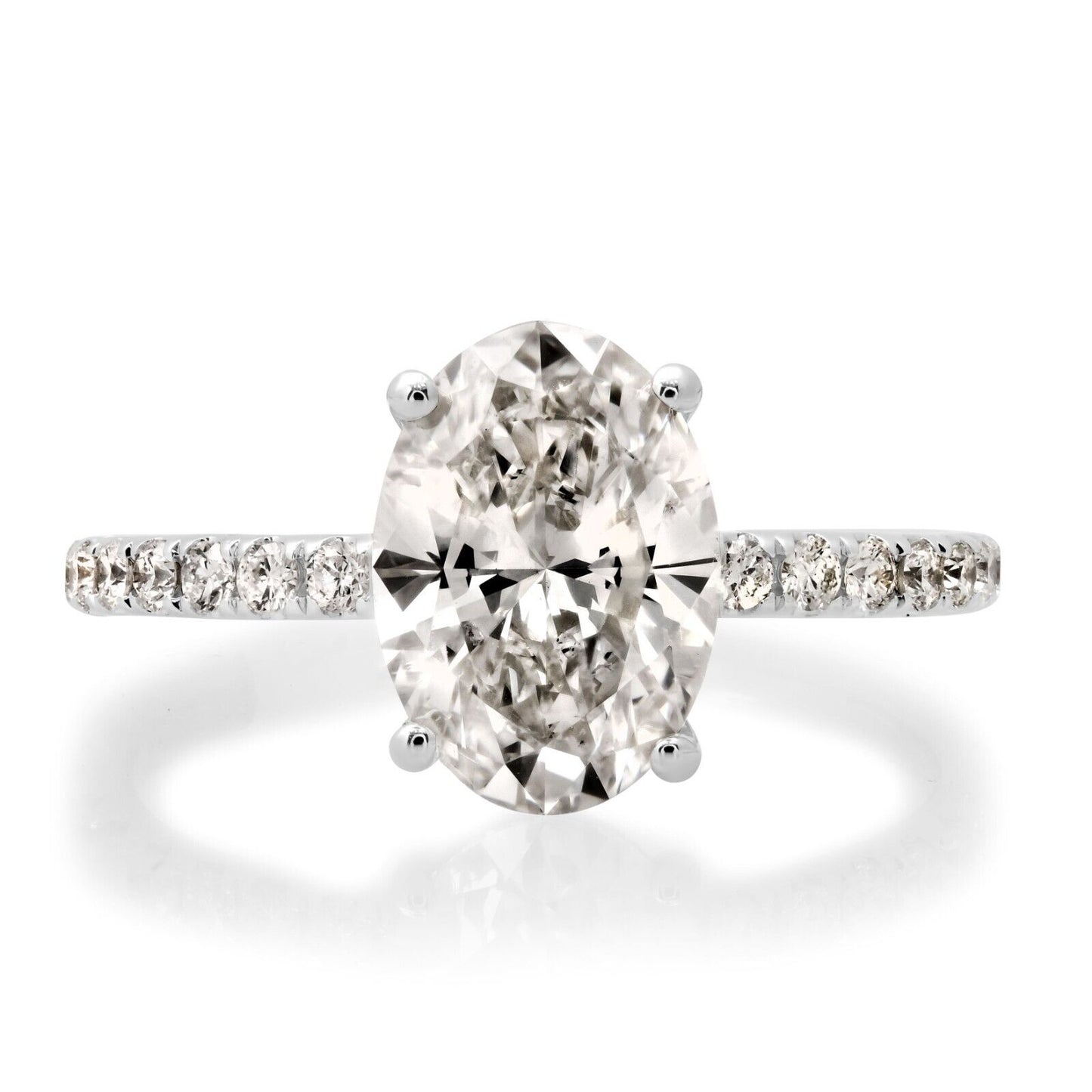 2.01 CT Lab Grown Oval Engagement Ring
