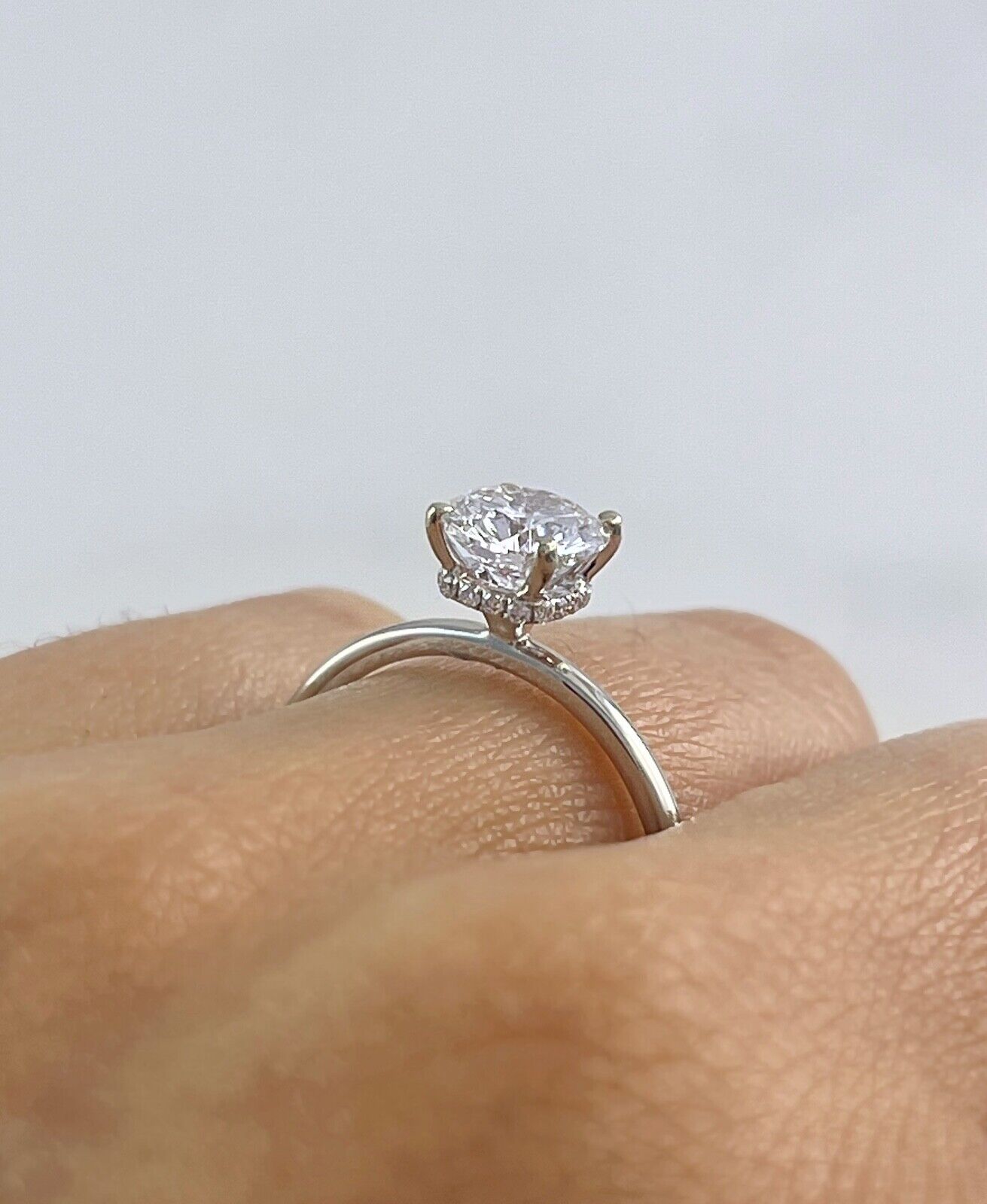 2.51 TCW 14K White Gold Lab Grown Radiant Diamond Engagement Ring