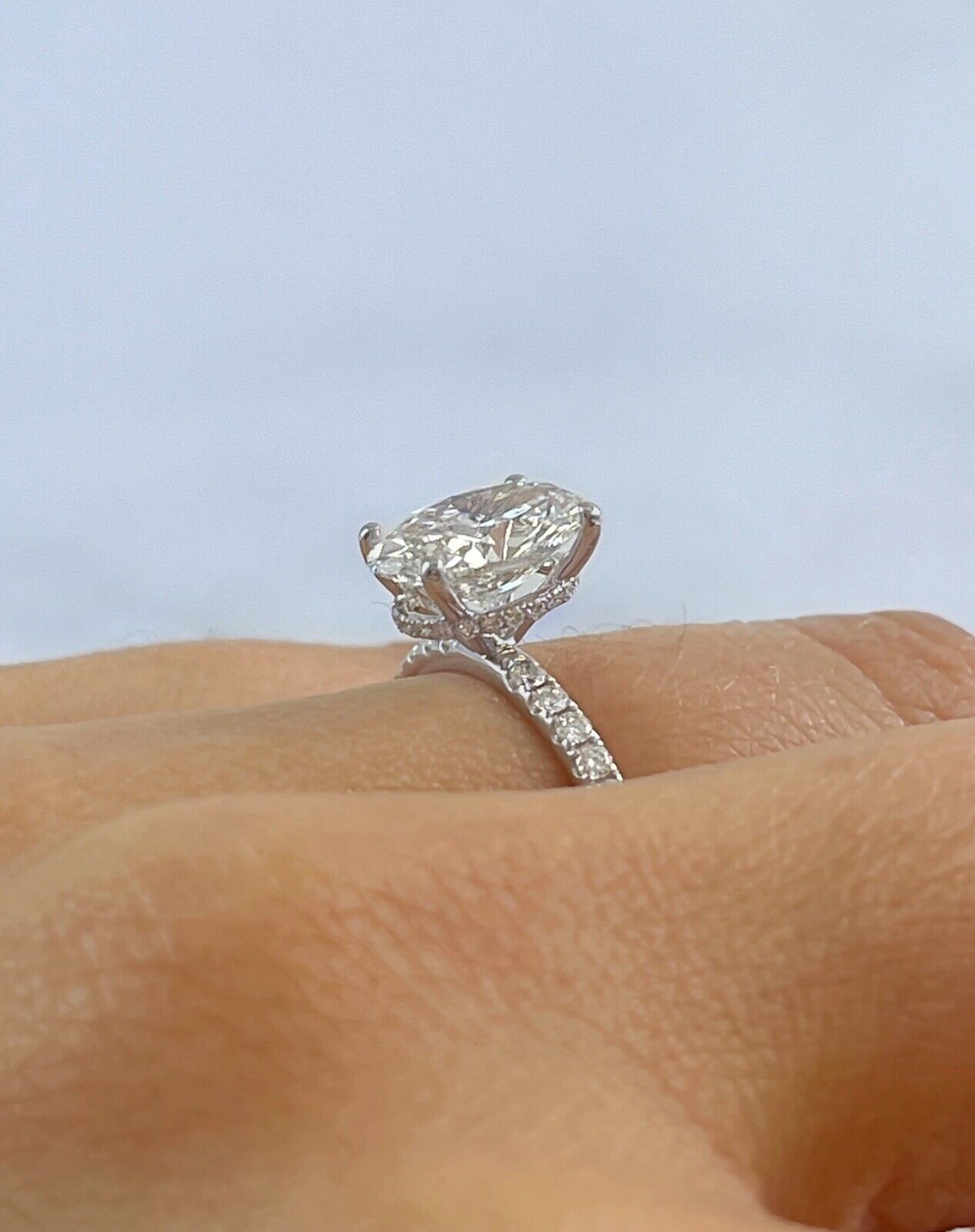 2.01 CT Lab Grown Oval Engagement Ring