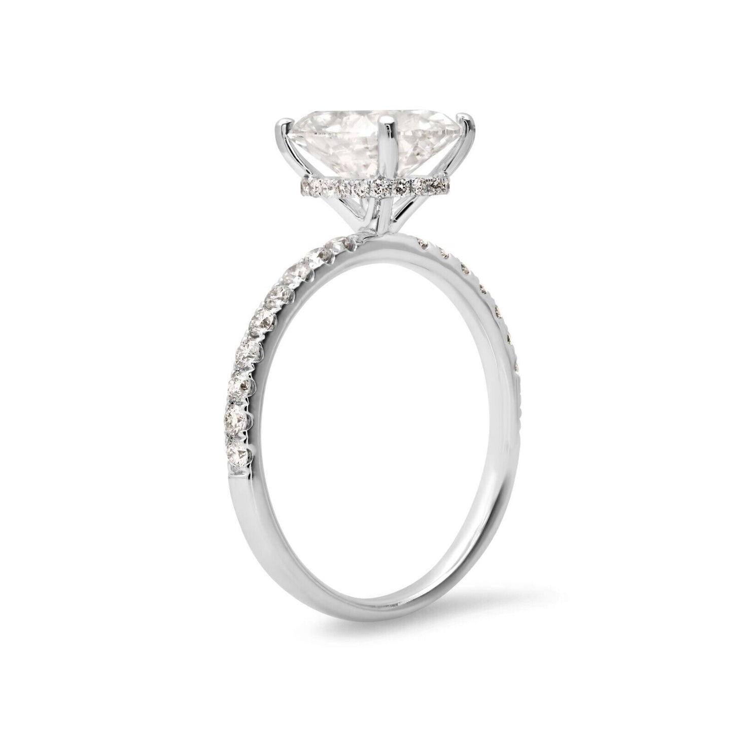 2.01 CT Lab Grown Oval Engagement Ring
