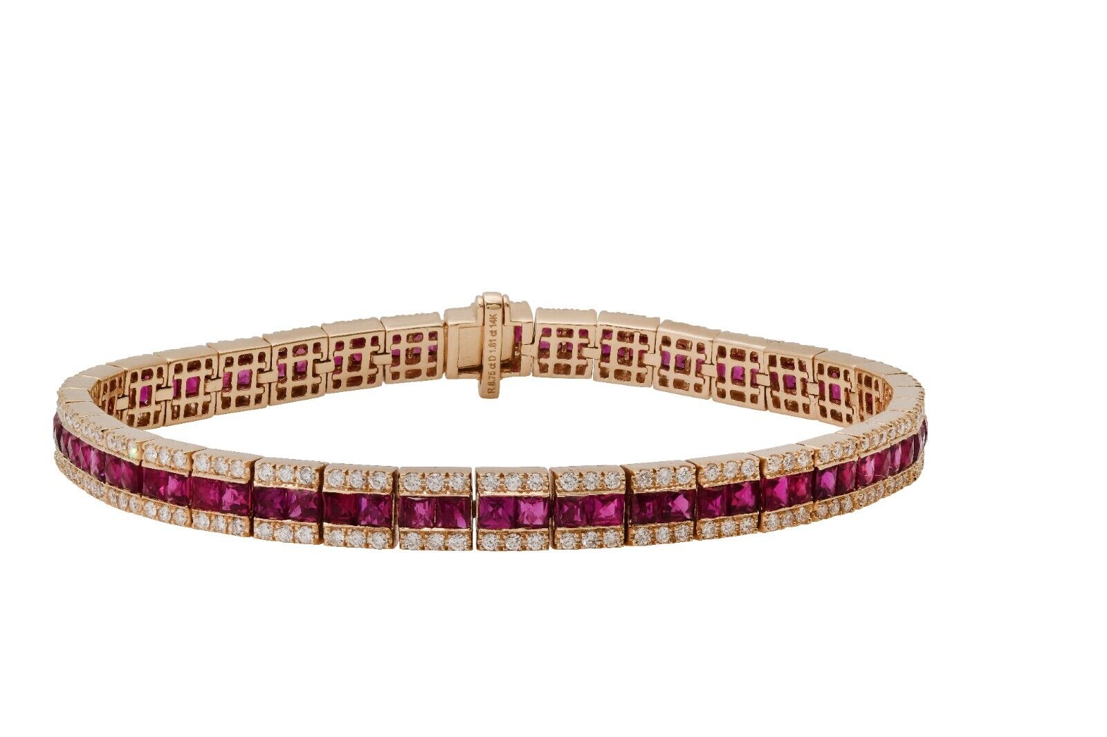 Ruby Diamond Artist Ruby Diamond Art Deco Bracelet 14K Yellow Gold – Sage Designs LA