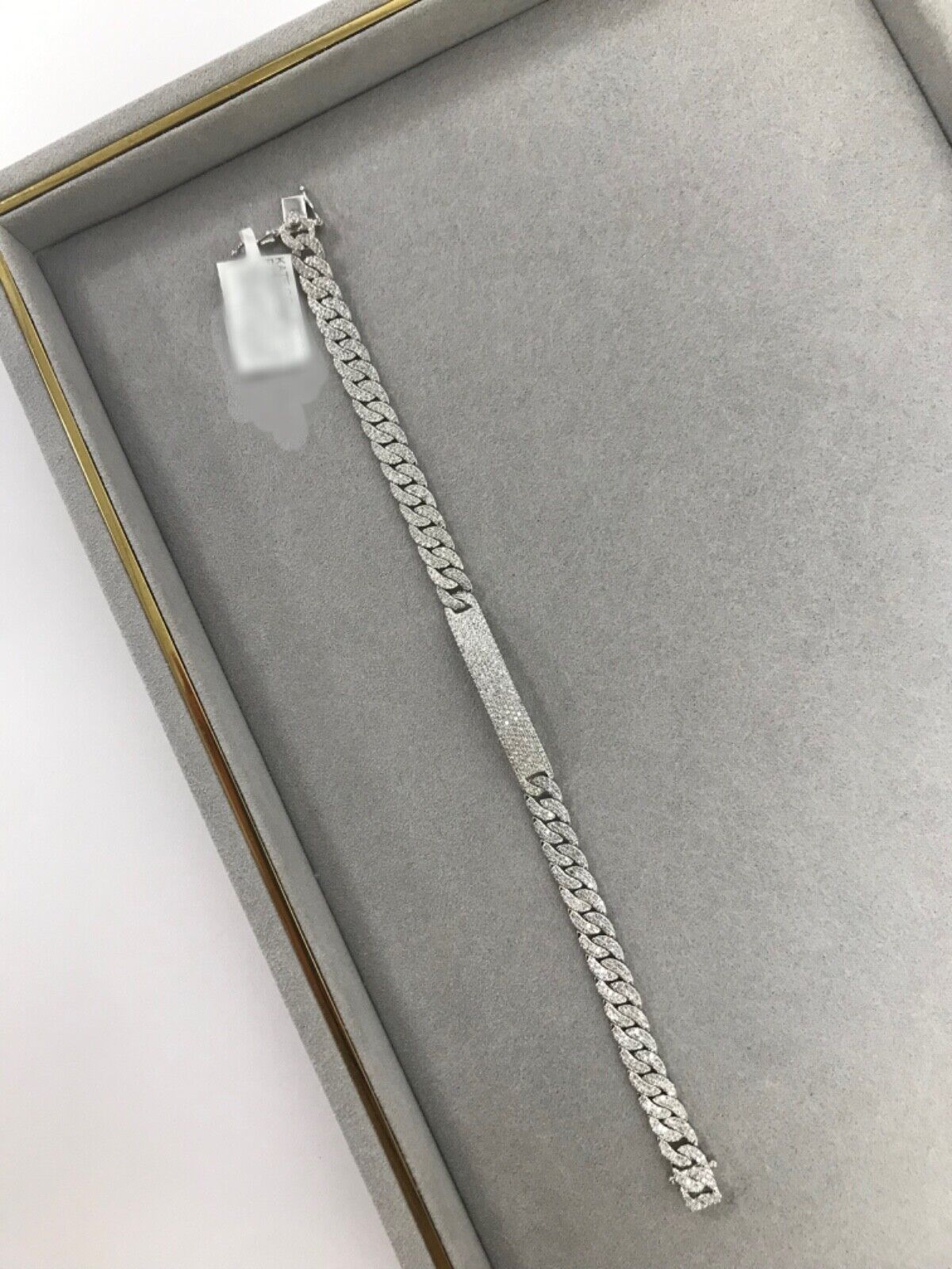 14K Gold Diamond Chain Link Bracelet