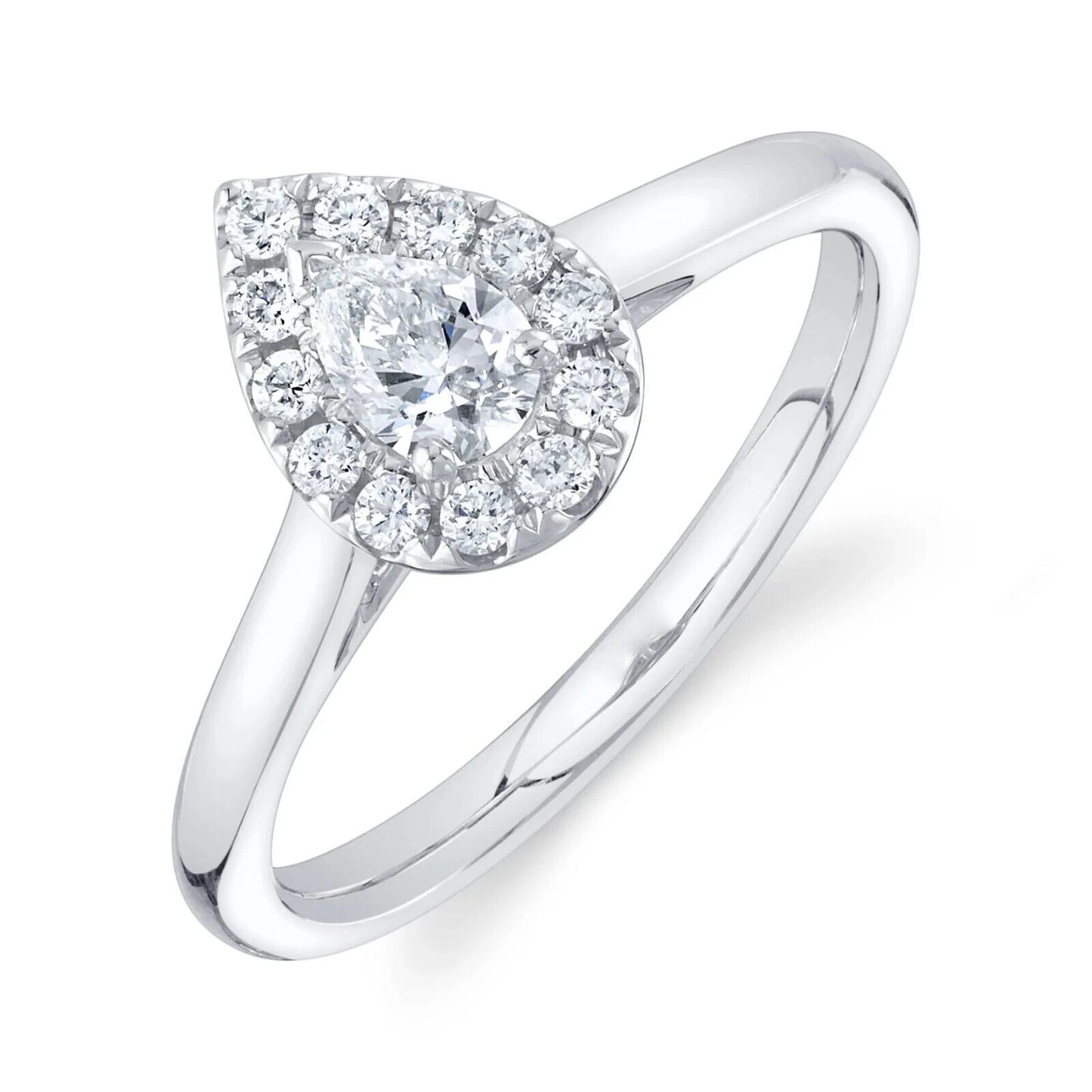 14K Gold Pear Cut Diamond Ring