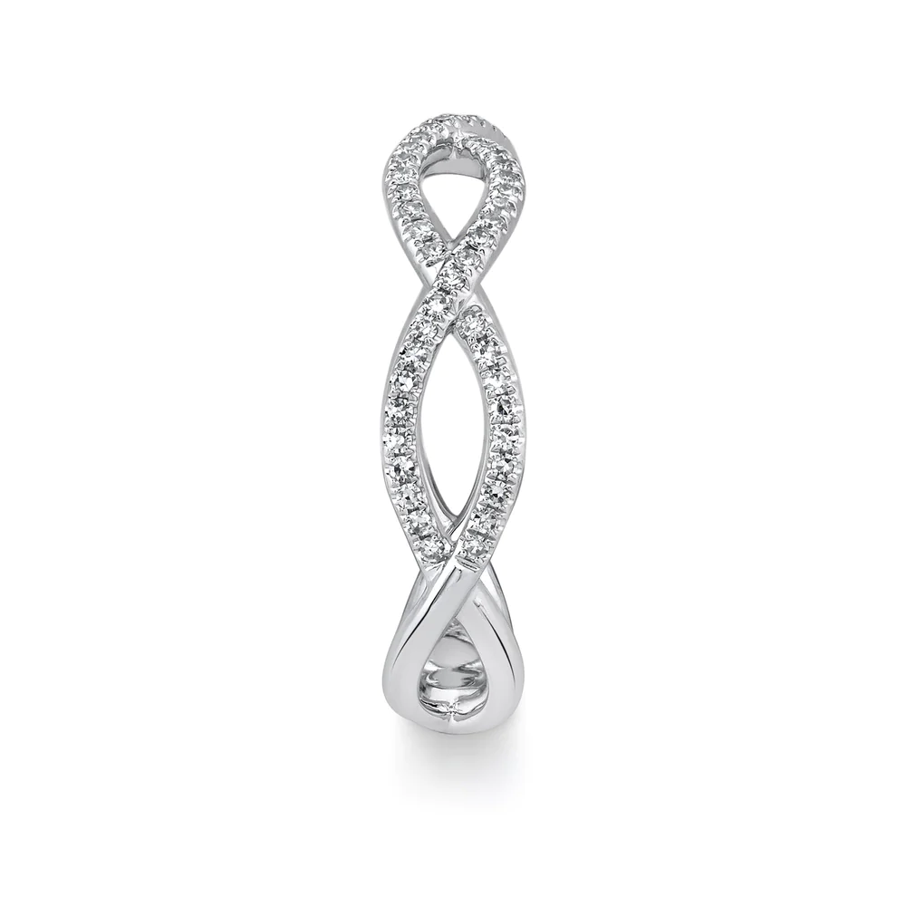 14K Gold Diamond Infinity Ring