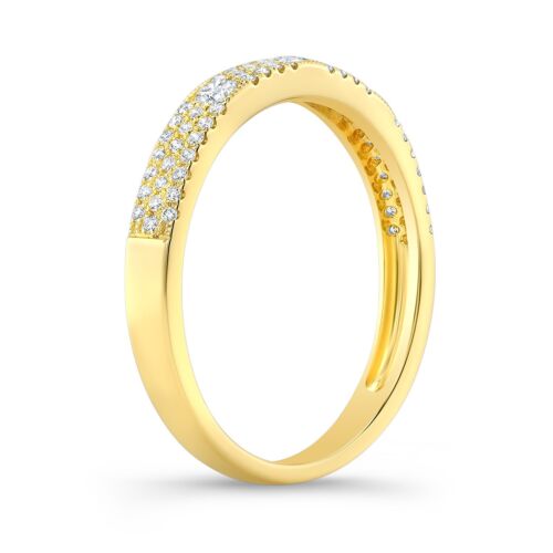 14K Gold 0.37 CT Floating Diamond Band Ring