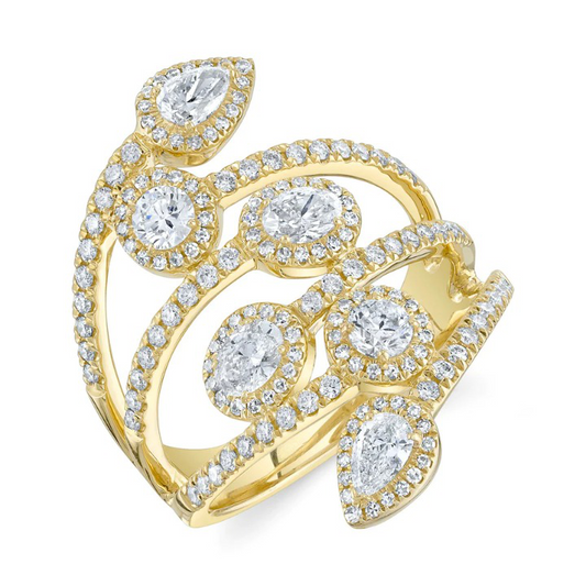 14K Gold Diamond Cocktail Ring