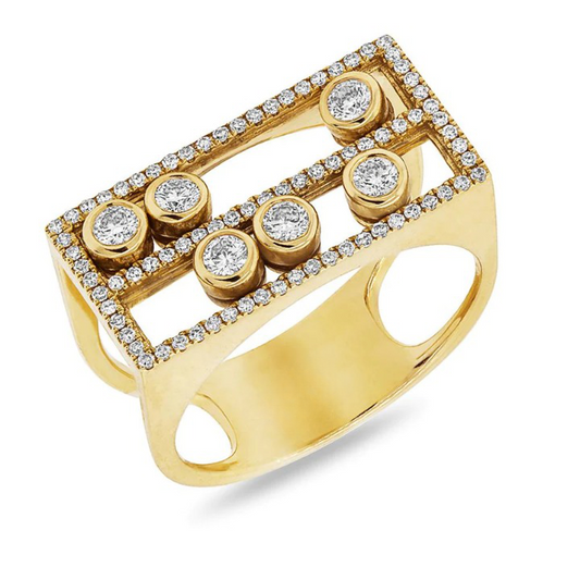 14K Gold 0.50 CT Slider Diamond Ring