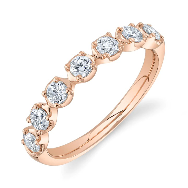 14K Gold Diamond Crown Setting Band Ring