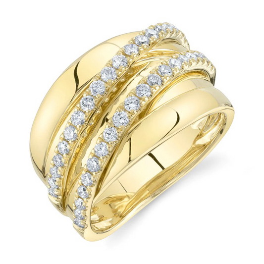 14K Gold 0.64 CT Diamond Cocktail Ring