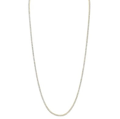 14K Gold 8.70CT Diamond Tennis Necklace 36" Inch  Round Certified Natural