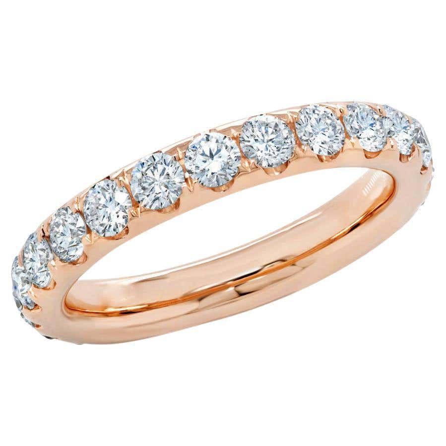 2.07 TCW Eternity  Diamond Rose Gold Engagement Band