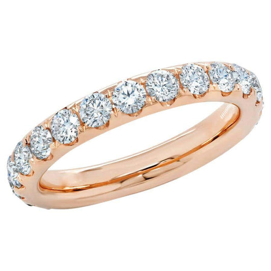 2.07 TCW Eternity  Diamond Rose Gold Engagement Band