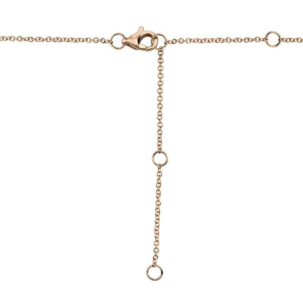 14K Gold 0.32 CT Diamond Sunshine Sun Ray Pendant Necklace Natural Round