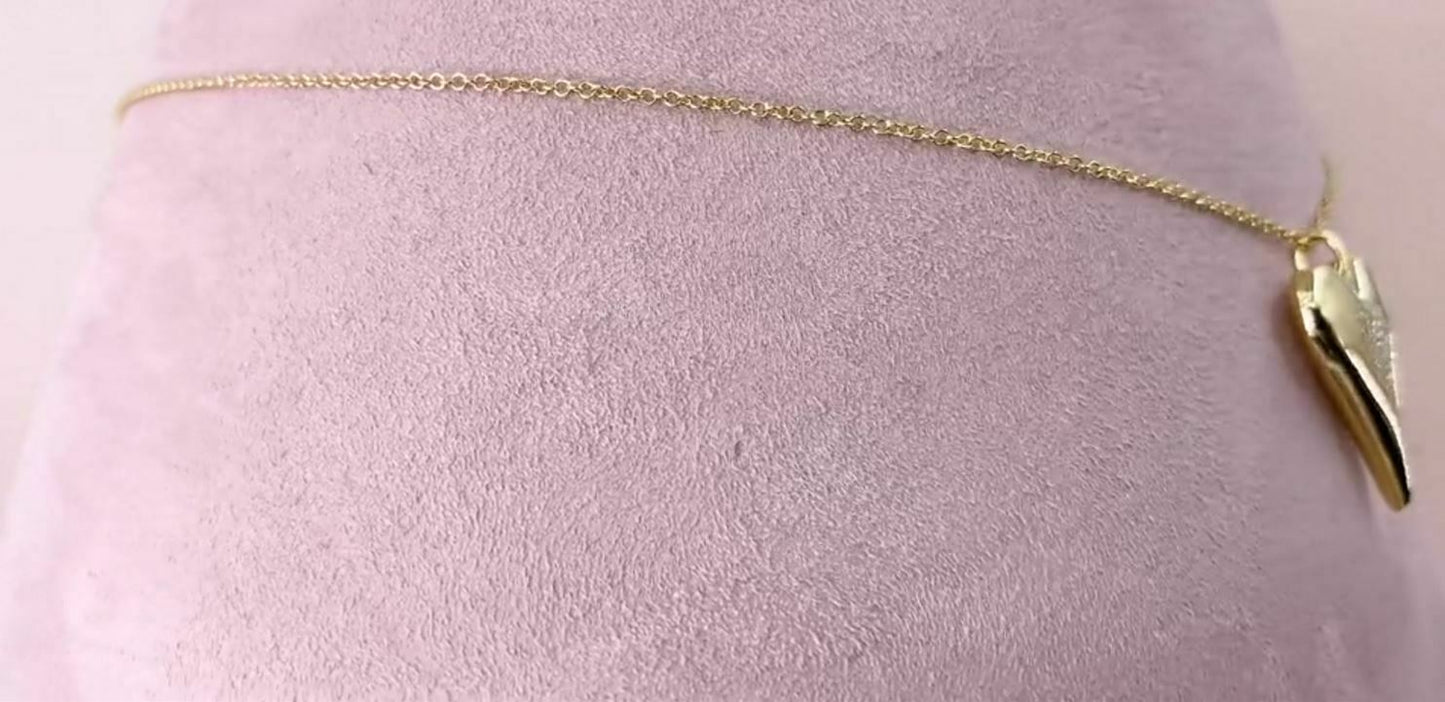 14K Gold 0.08 CT Heart Locket Diamond Necklace Pendant Pave Set Natural Certified