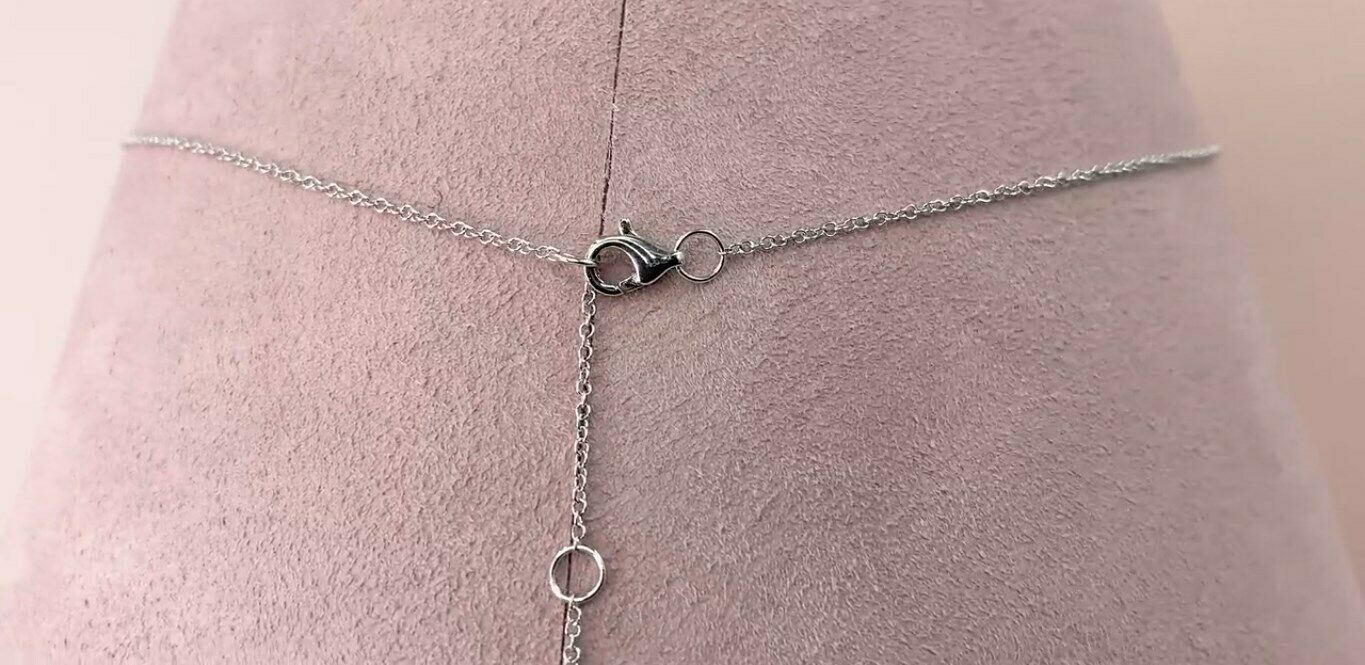14K Gold 0.40 CT Marquise Diamond Station Necklace Certified Natural Pendant